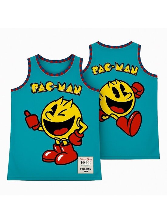 Headgear Classics Other - Pac-Man Jersey Headgear Classics Blue 1980 Retro Arcade Game Large 28.5x22